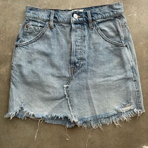 Free People Blue Denim Skirt